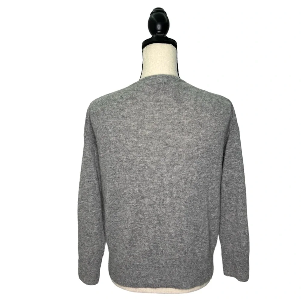 Skull Cashmere Grey Pullover Sweater - Picture 4 of 8